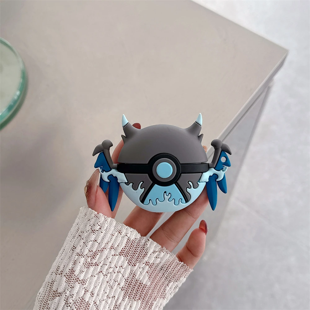 Pocket Monsters Pokemon 3D Charizard Poké Ball Earphone Case For Airpods 4 Pro 3 2 Wireless Bluetooth Headset Protective Cover view 2