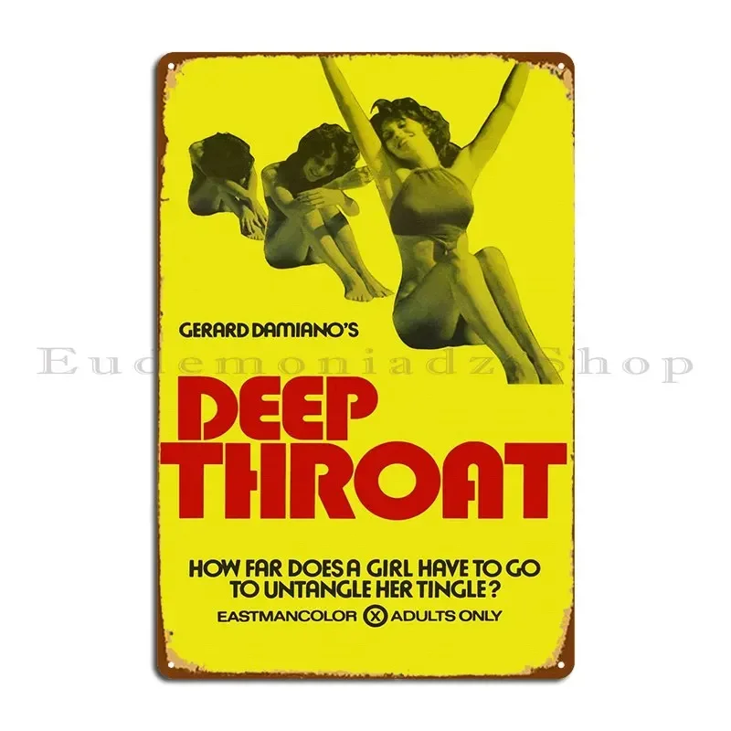 Deep Throat Adult Metal Sign Club Bar Bar Cave Living Room Designs Wall Cave Tin Sign Poster
