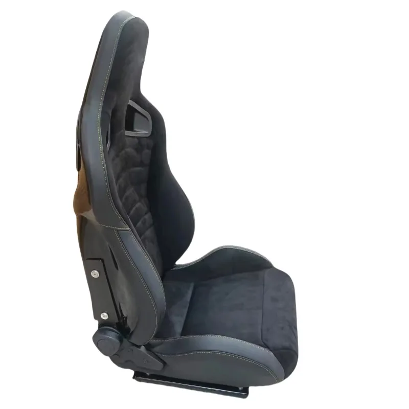 Modified Car Seat Fiberglass Carbon Fiber Universal Bucket Sport Adjustable PVC Leather Suede Sim Racing Seat