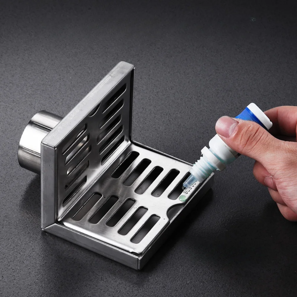 L Shaped Wall Mounted Floor Drain Stainless Steel 304 for Terrace and Side Drainage Suitable for 50mm Pipe Connection