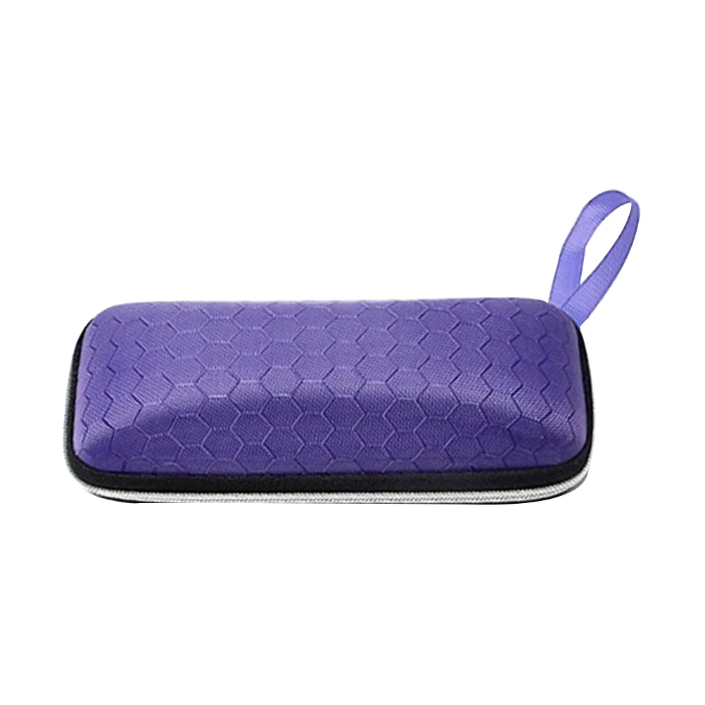 

1pc EVA Glasses Case Eyeglass Sunglass Pouch Portable Purple Soft Zipper Fits Most Frames Kids Adults Lightweight