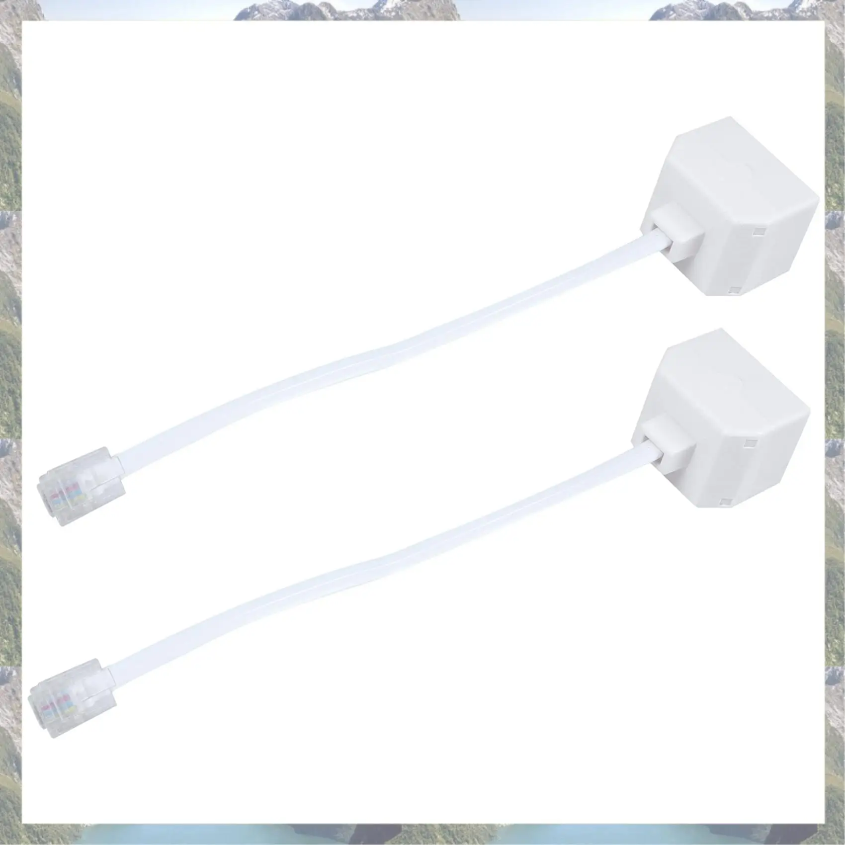 2025 New-2X 6P2C RJ11 Male To Female Two Way Telephone Splitter Converter Cable