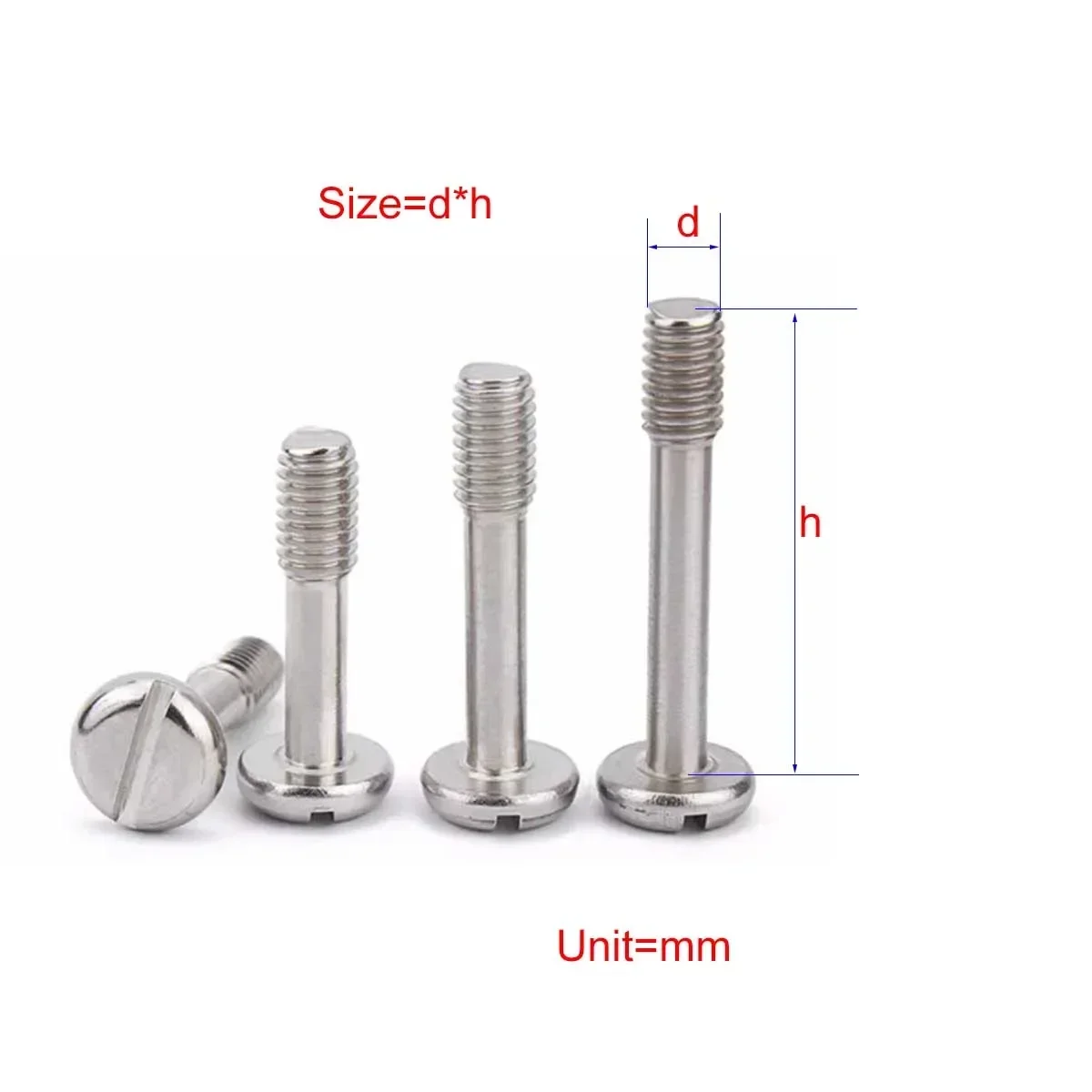 304 Stainless Steel Pan Head Slotted Screw Gb837 Hand Tightened Non Loosening Bolt M2.5M3M4M5M6M8