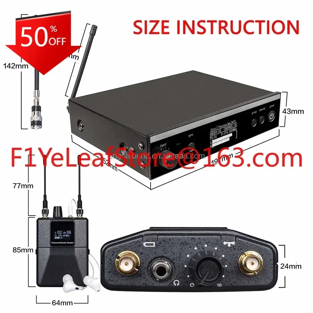 for  Stage performance church in ear monitors PSM300 PSM 300 portable monitor tudio Metal wireless stereo monitoring system