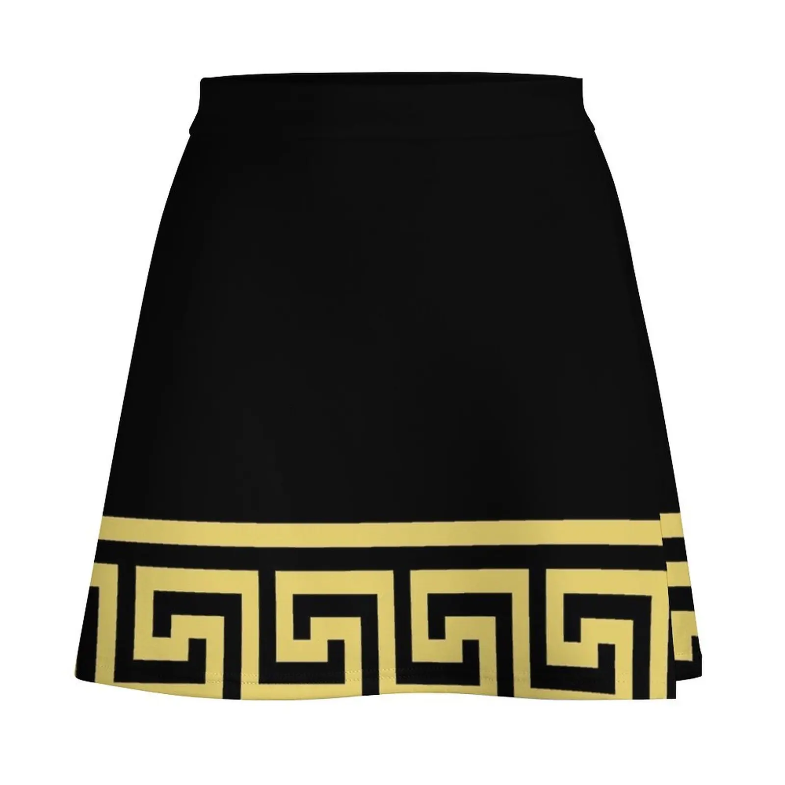 Greek key pattern design, Black Is Beautiful,Solid Gold, Black And Gold, Greek Statue,Greek Goddesses, greek myths, G Mini Skirt