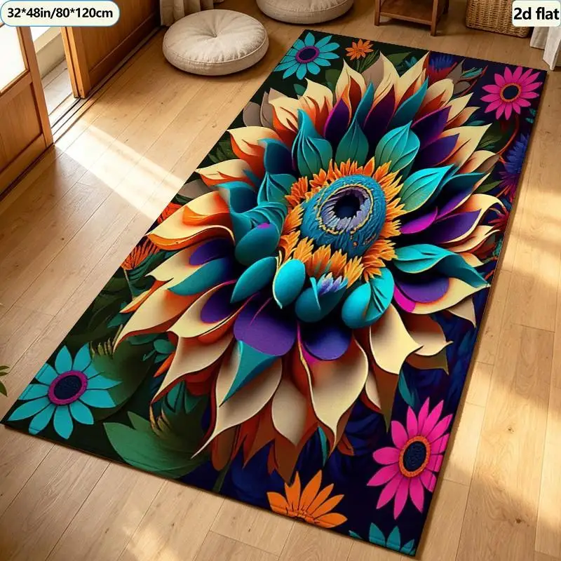 Luxury Red European Ornate Carpet Flooring Vintage Baroque Square Area Rug Classic Royal Style Living Room Bedroom Floor Carpet