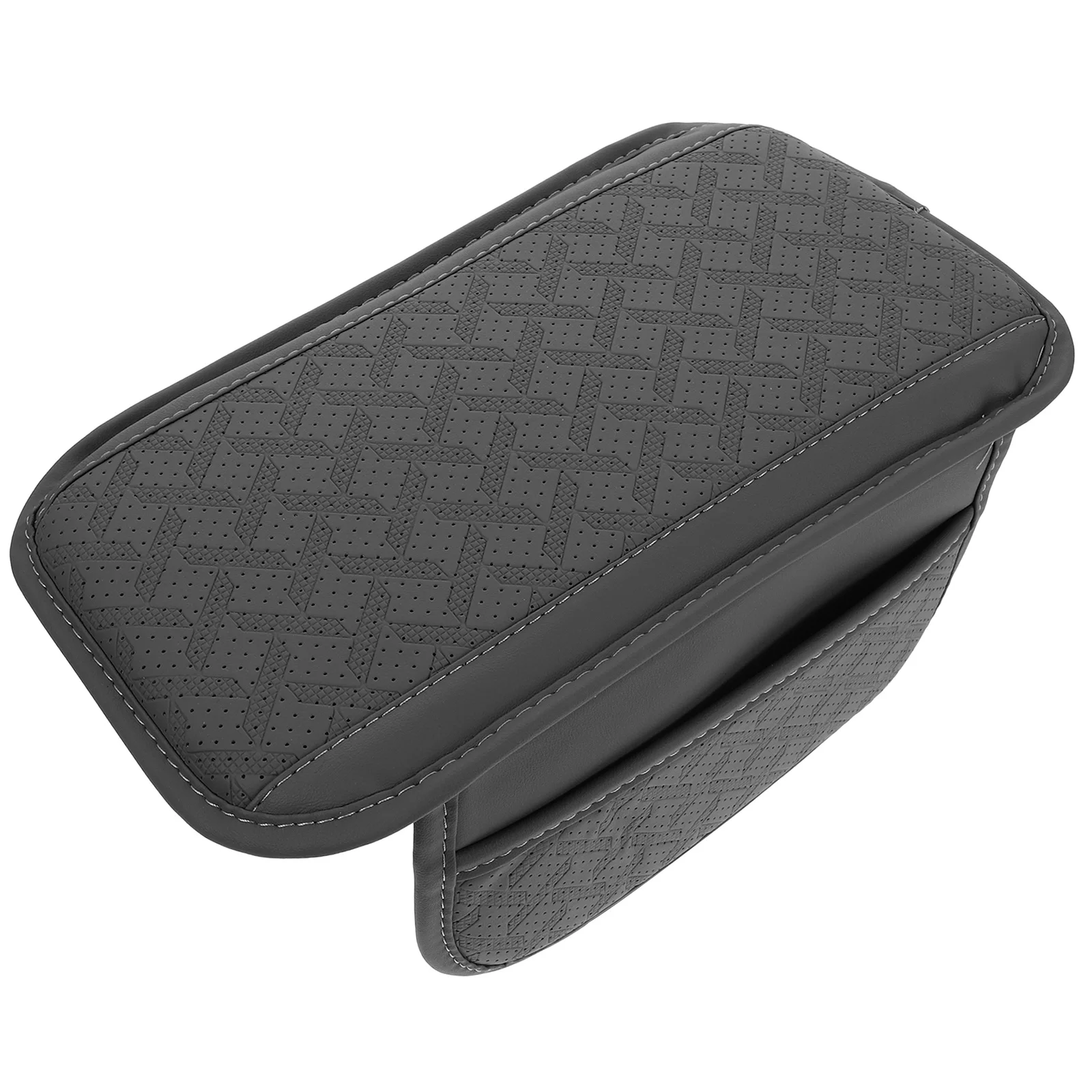 

Car Armrest Box Heightening Pad Universal Center Console Cover Spacious Storage PU Wear Resistant Easy Installation
