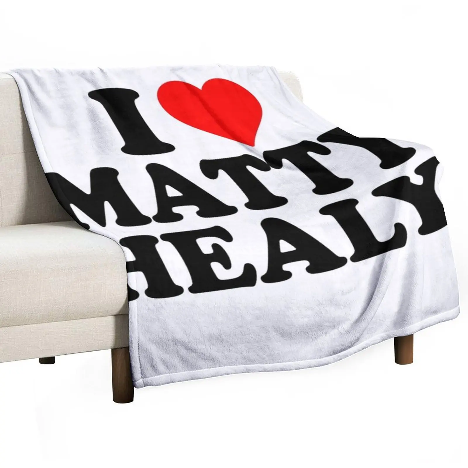 

i heart matty healy Throw Blanket Retros Plaid on the sofa Fashion Sofas Travel Blankets