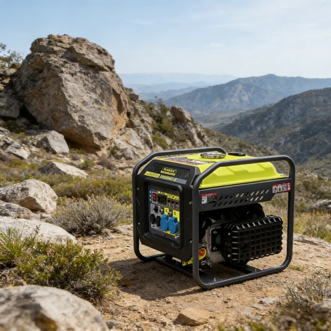 3KW Quiet Lightweight Open Frame Inverter Generator 230V Pure Sine Wave DC/AC Dual Output, Portable for Camping
