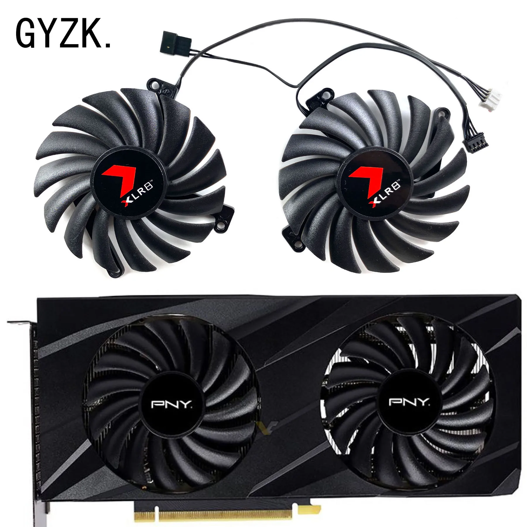 New For PNY GeForce RTX3060 3060ti VERTO Dual Fan Graphics Card Replacement Fan CF-12910S