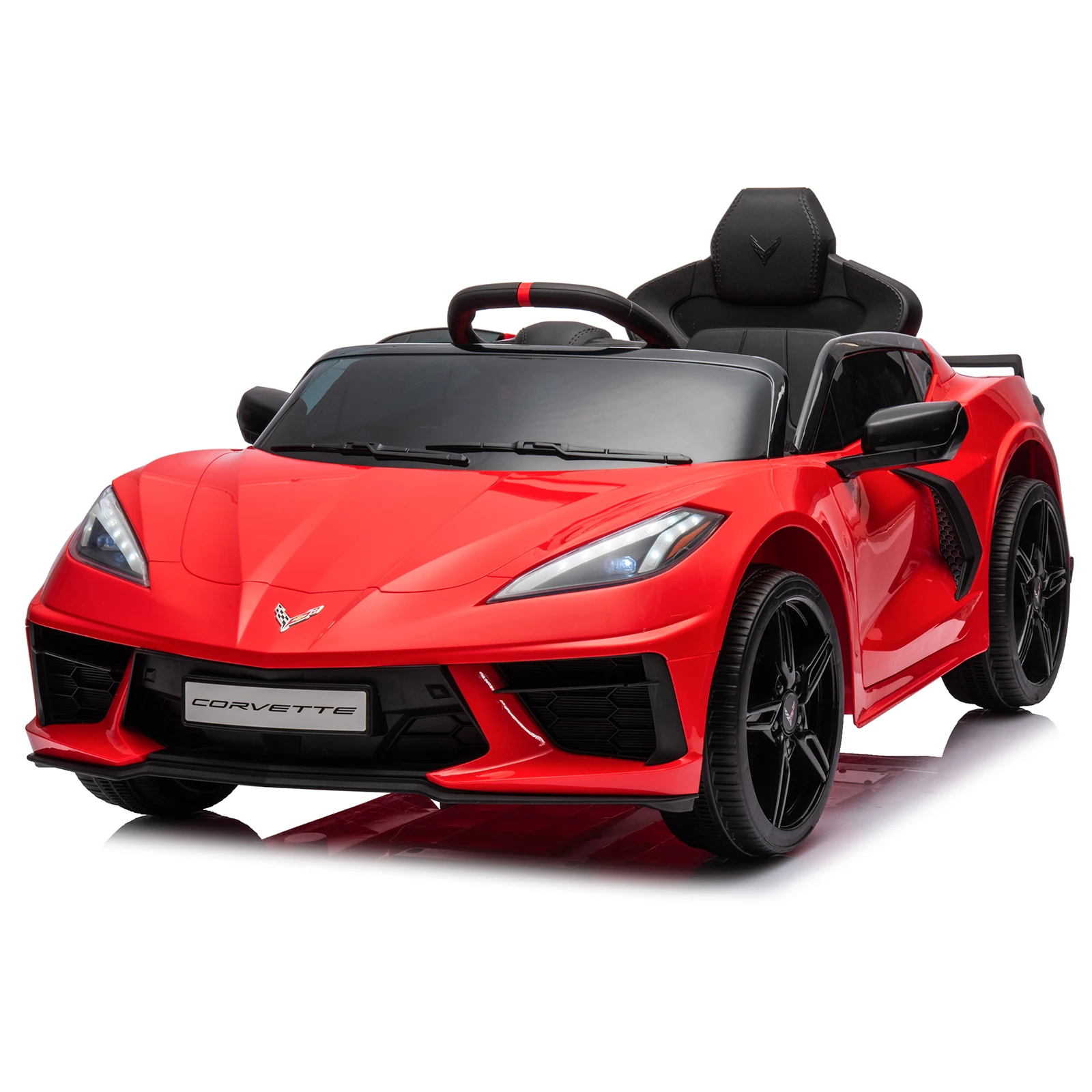 Corvette dual-wheel drive sports car with 2.4G remote control 12V 4.5A.h red C8