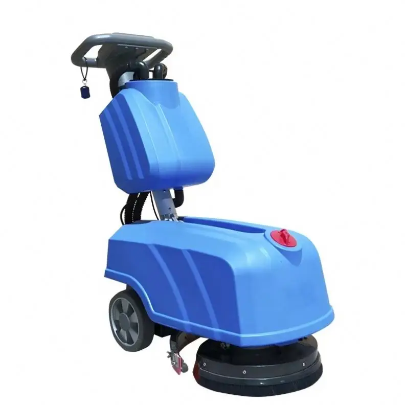 350mm Walk-Behind Floor Scrubber, Multi-Functional Electric Floor Washer for Home Office Commercial Hard Floor Cleaning