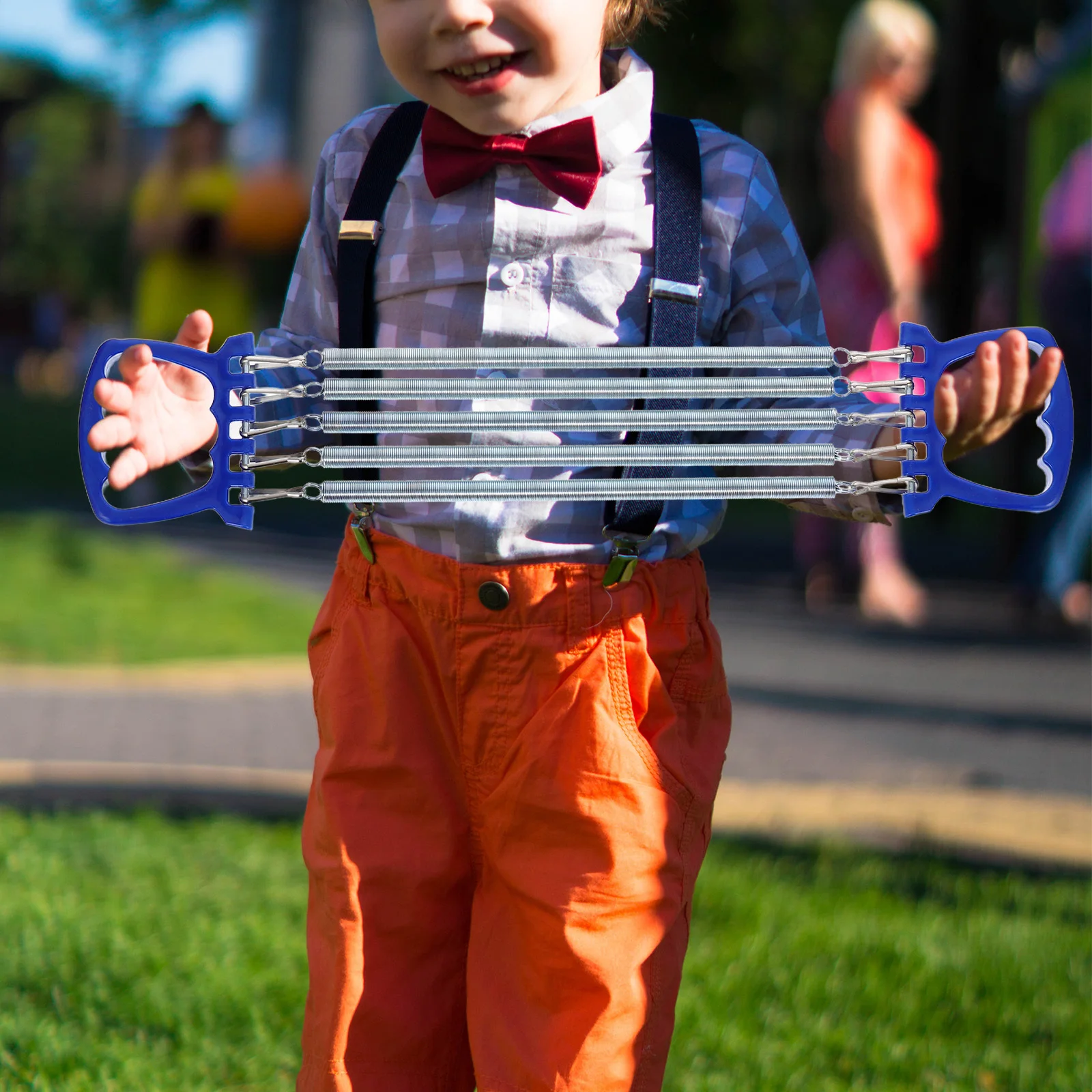 

Spring Resistance Hand Exerciser Multi Functional Arm Chest Muscle Trainer Fitness Equipment for Build Strength