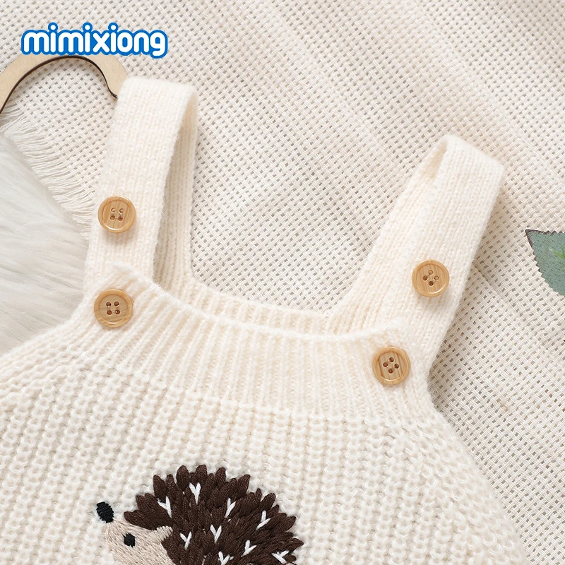 الرضع محبوك رومبير الملابس 0-18 متر ربيع الخريف عادية أكمام الوليد بنين بنات حزام حللا طفل عموما قطعة واحدة