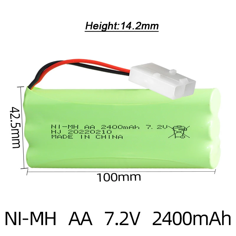 1Pcs 7.2v 2400mah Ni-MH AA Rechargeable Battery For Remote control toys Car Tanks Robots Gun Boat Rc drone