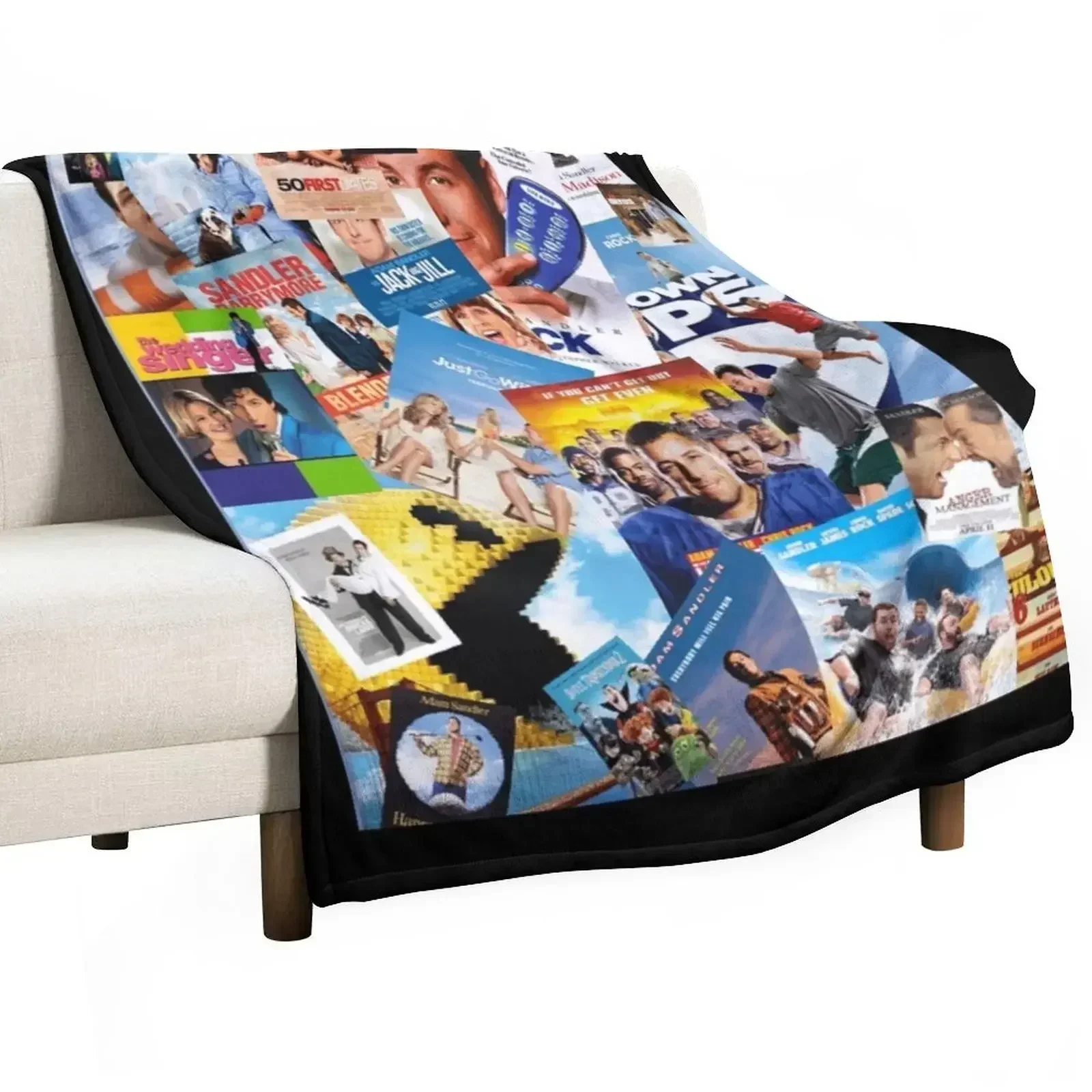 

adam sandler collage Graphic Throw Blanket Travel blankets ands for winter warm for winter Blankets