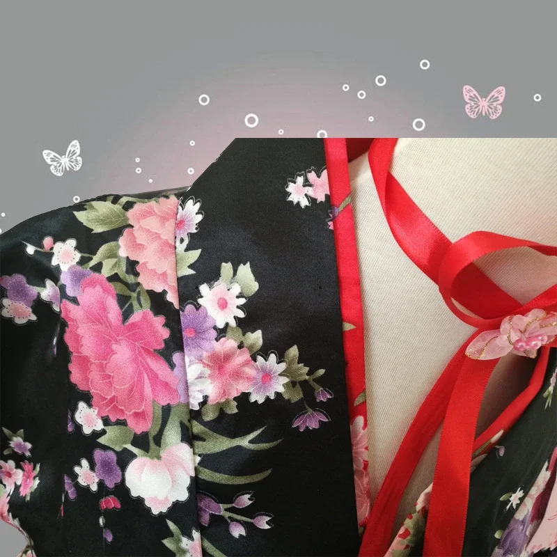 일본 전통 한푸 기모노, 긴 소매 애니메이션, 성인, 어린이, 소녀, 로리타 원피스, 일본 코스프레 코스튬