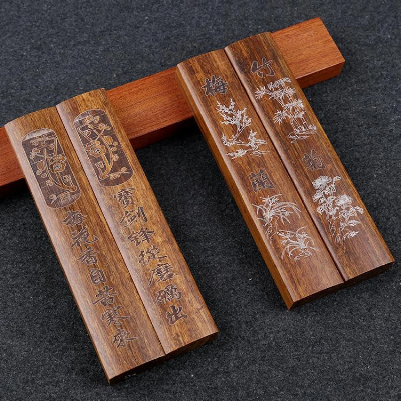 Chinese Wooden Carving Paperweights Calligraphy Brush Pen Painting Paper Weight Multi-size Study Room Paperweight Pisa Papeles