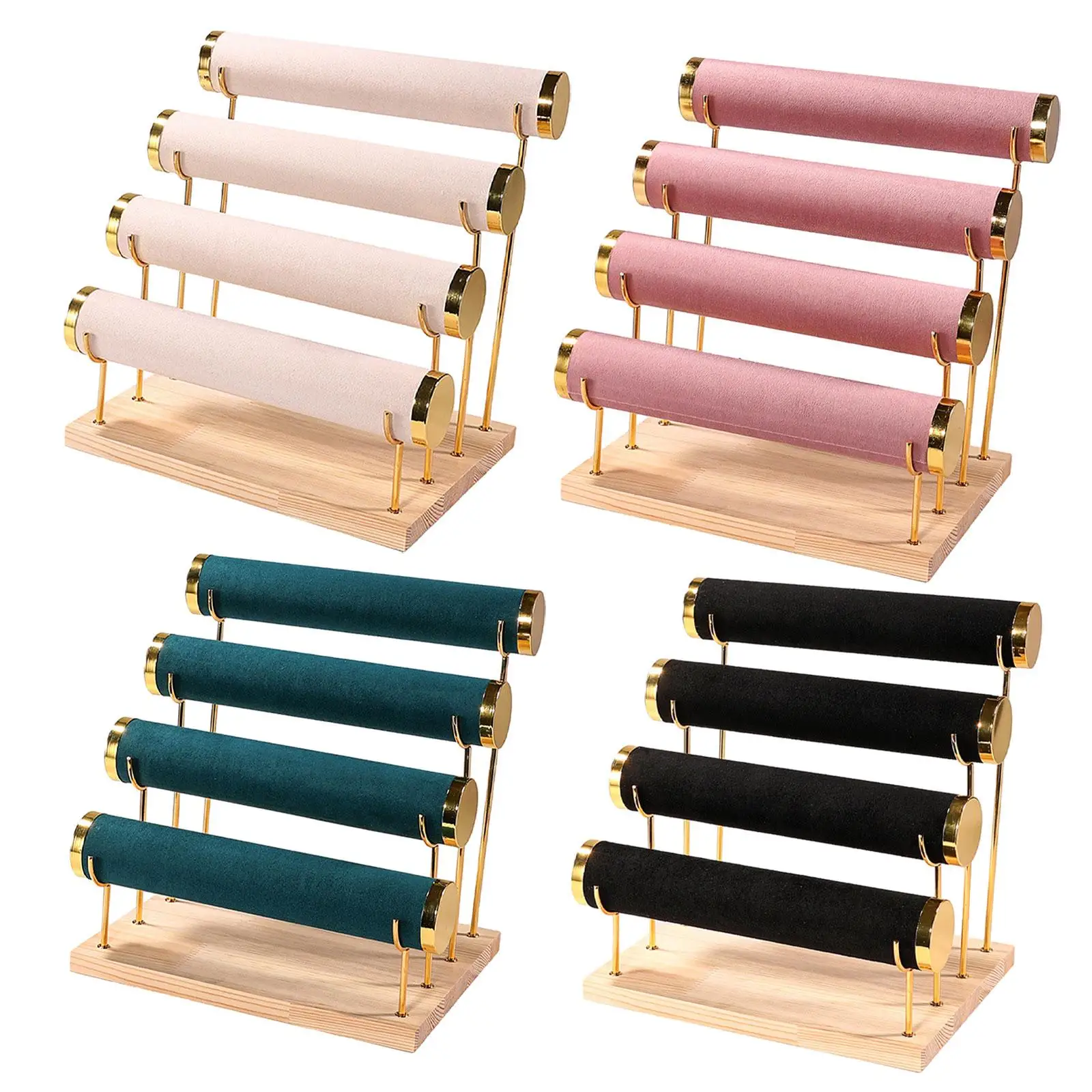 

4 Tiers Bracelet Holder Watch Holder for Tabletop Business Dressing Table