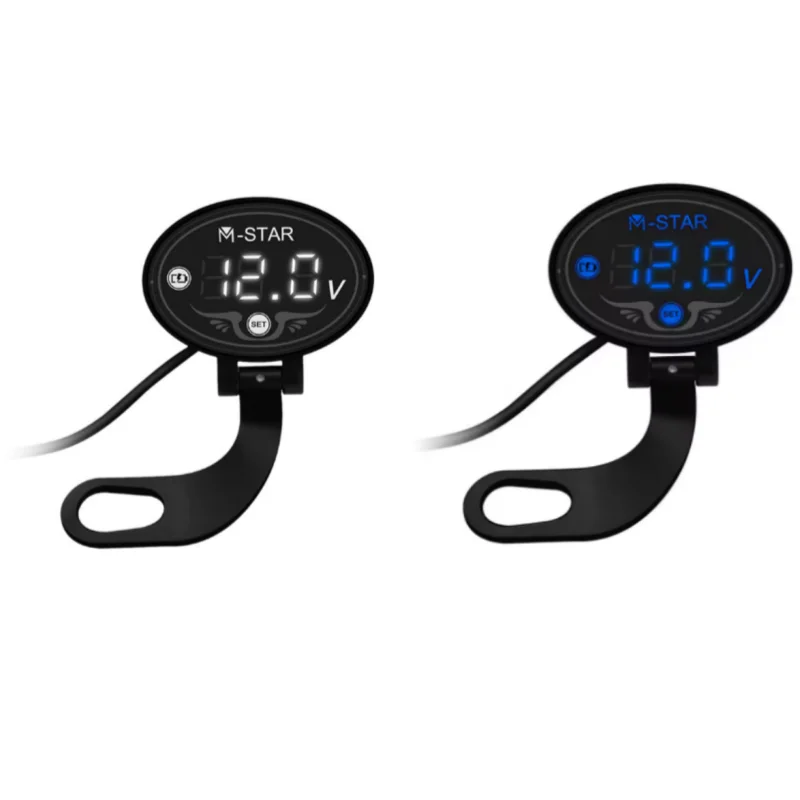 ISURE MARINE Motorcycle Battery Power And Voltage Monitoring Intelligent Voltage Meter Waterproof LED Display Screen