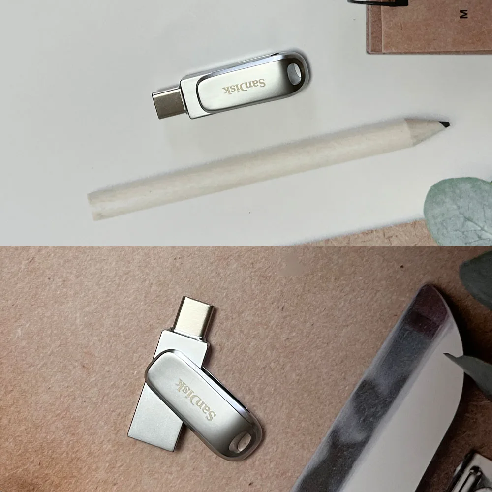 SanDisk Ultra Dual Drive Luxe USB Type C Flash Drive 512GB 256GB 128GB 64GB Metal USB 3.2 Gen 1 USB Type A OTG Flash Drive image 6