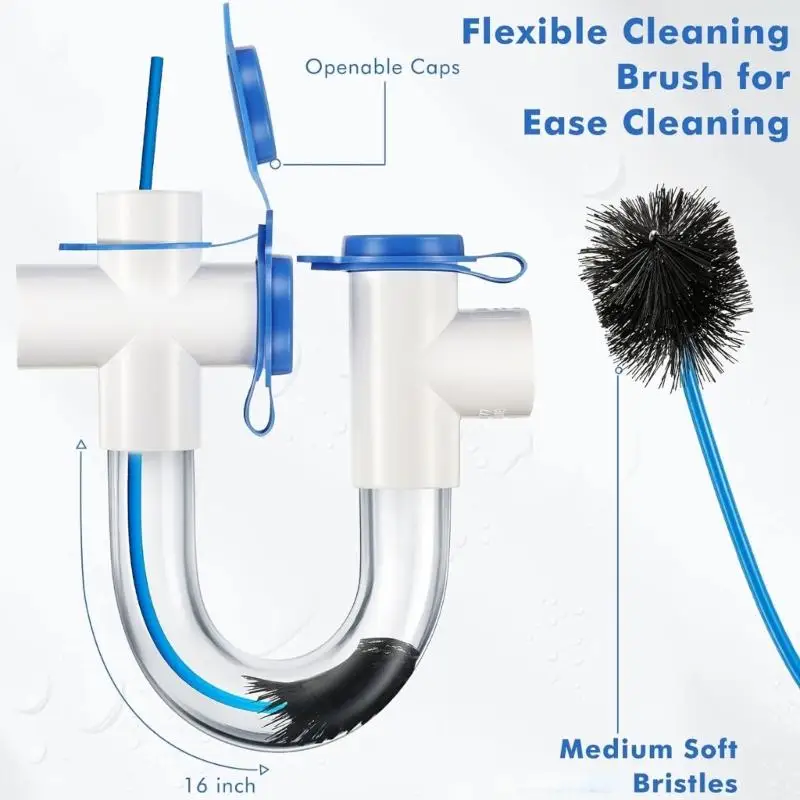 

R9UF PVC Clear U Trap Condensate Drain U Bend 3/4inch Standard Condensate Trap