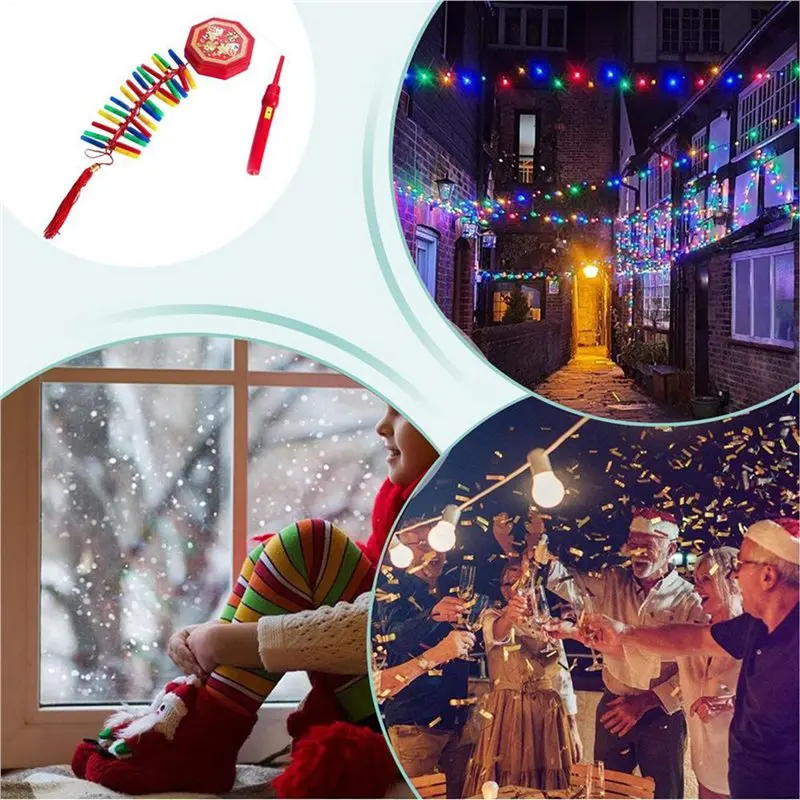 2025 Trend 2X Electronic Handheld Firecracker Decoration With Sound Oriental Pendant Traditional Chinese