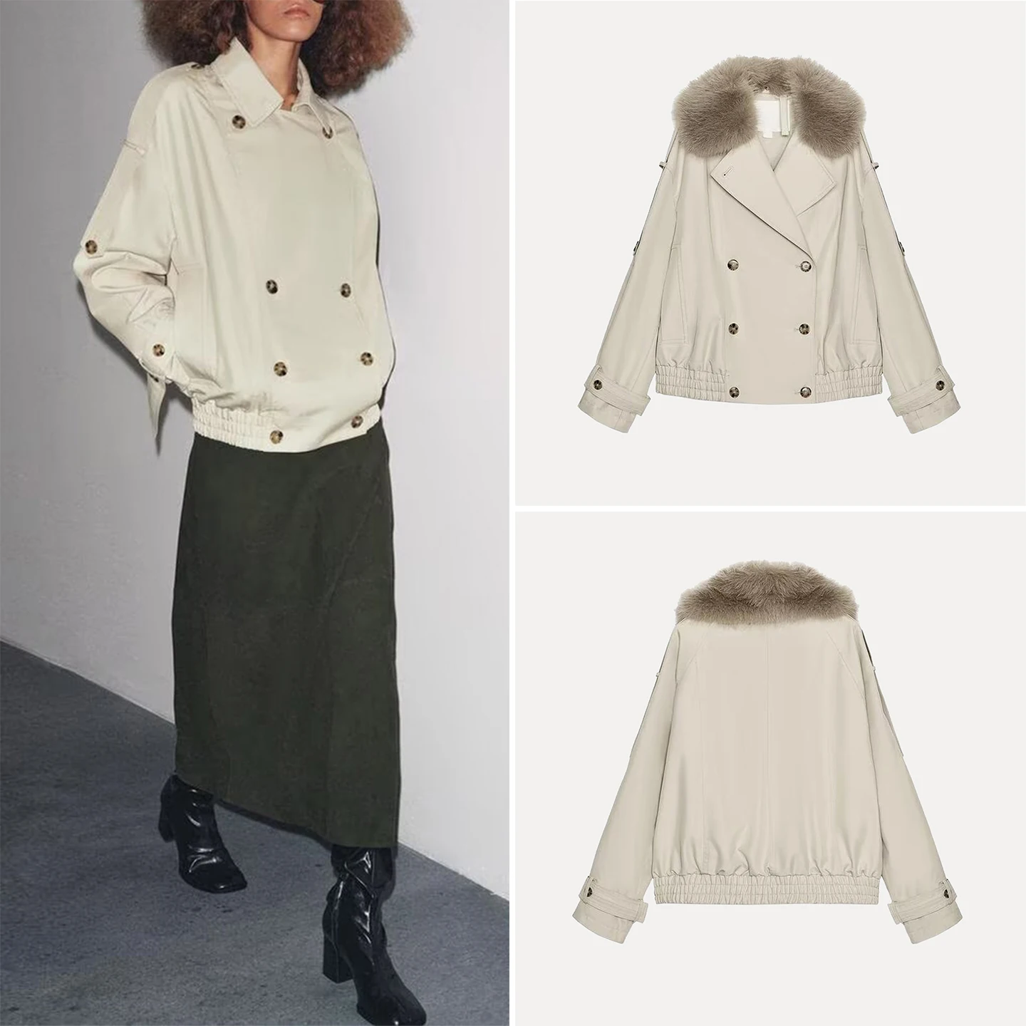 

Ele ort Waterproof Coat Z Women's Faion 2025 New Arrival Sli Windbreaker Stand Fit Ladies Outerwear