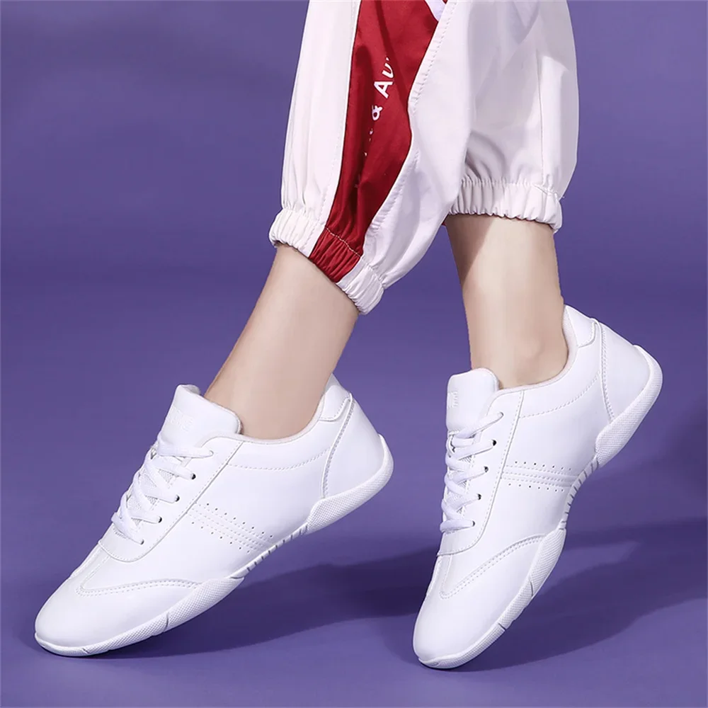 Girls White Cheer Shoes Breathable KidsTraining Dance Tennis Shoes Lightweight Youth Cheer Competition Sneakers