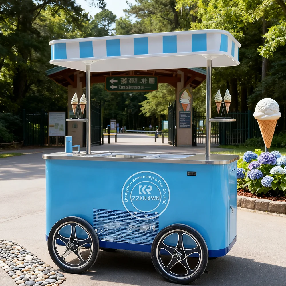 

Food Cart Ice Cream Push Cart Street Food Cart Mobile Catering Cart Street Vending Carts Outdoor Food Cart