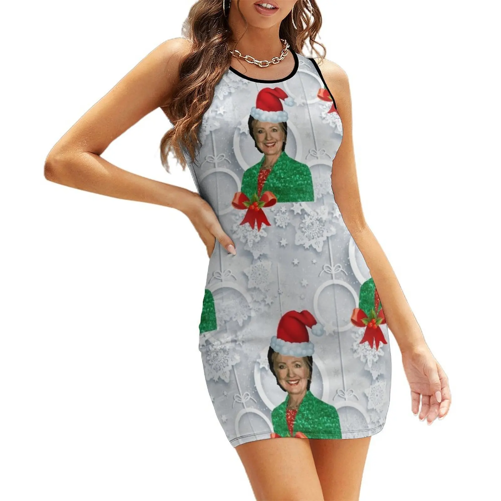 

xmas Hillary clinton Sleeveless Sundress women's luxury party dress dresses summer Bride dresses Cocktail of dresses