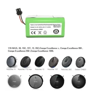 Li-ion battery for excellence Conga, Ecovacs Deebot, N79s, N79, DN622, Robovac Eufy, 11, 11, 12, 35C, X500, 4s1P, 14.4V, 6800mAh 8 Main Sales Battery Conga Excel 990 - №4