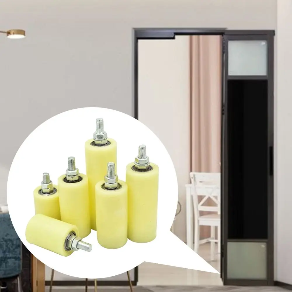 Durable Nylon Slide Gate Guide Roller Thickened Double Bearing Gate Assembly Support Plastic Bearing Guiding Wheels Sliding Gate