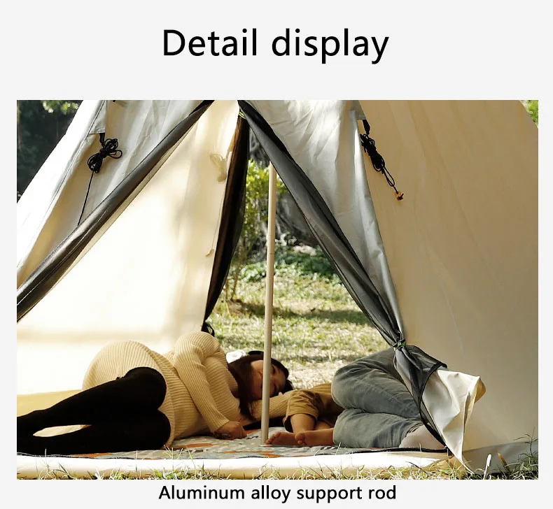 S Outdoor Dwo-person Camping Anti-mosquito Single-door Double-layer Inside Pyramid Glamping tent