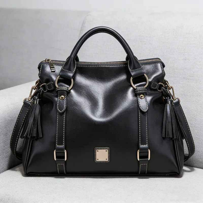 

Brand Women Handbags Fashion Retro Tassel Crossbody Bag European American Trendy Large Capacity Shoulder Bag Casual Commuter Bag