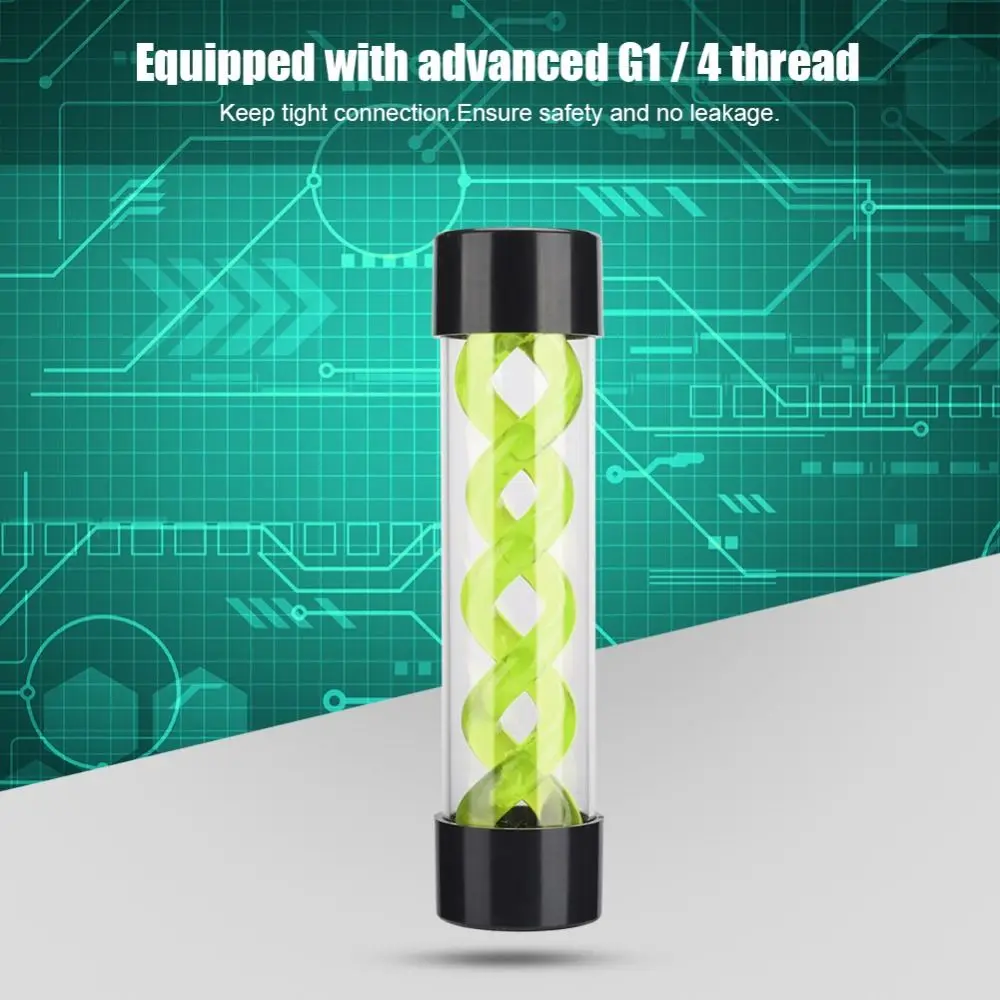 Durable G1/4 Thread Water Tank Red/Green/Blue Fast Cooling Water Cooling Reservoir 200MM Water Cylinder Water Cooling Radiator