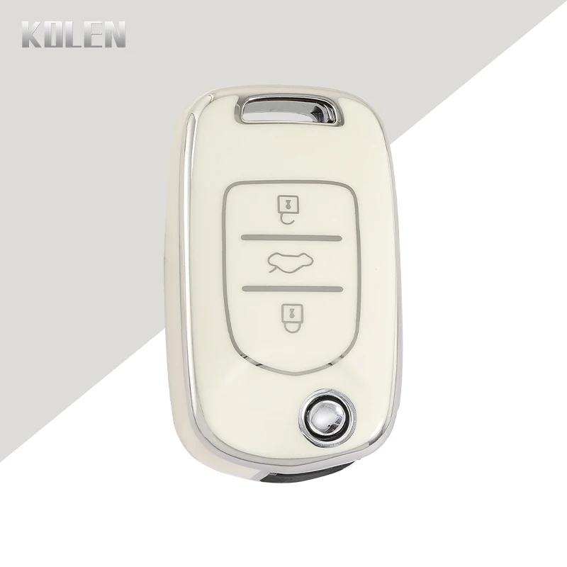 Carro dobrável caso chave flip para Baojun, TPU Shell, acessórios de Shell titular, 560 Rs-5, 530, 630, 310, E100, 310W, 510, 730, 360, novo