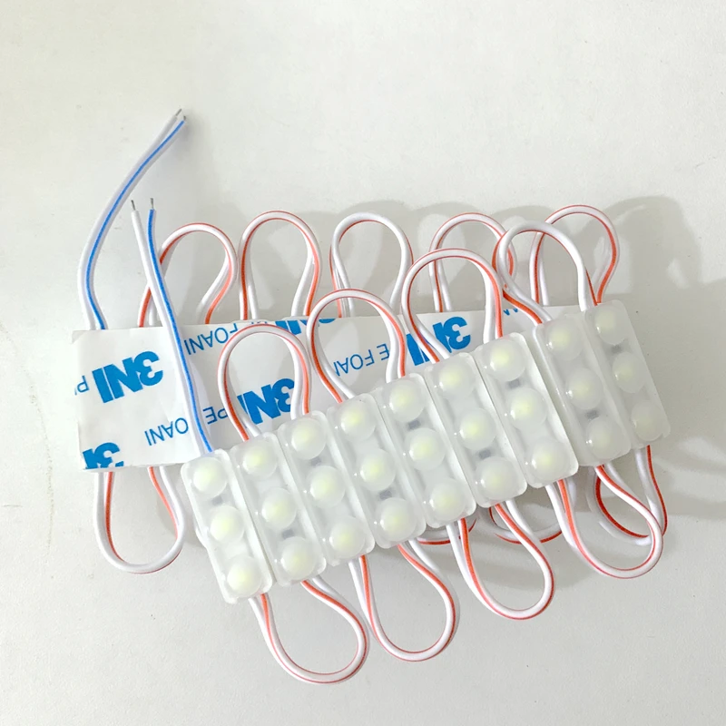 20pcs DC 12V LED Module 2835 6500k White SMD Modules with Lens 3010 Backlight Waterproof IP67 Sign Lighting Cool White