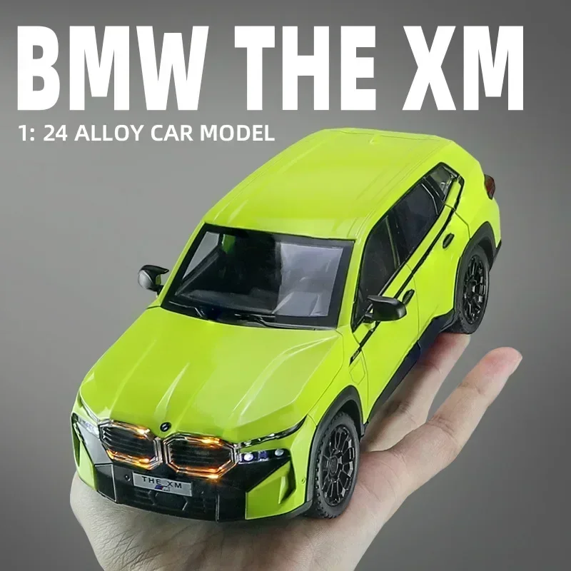 Modèle de voiture BMW The XM en alliage métallique moulé sous pression, son, lumière, nervure arrière, collection de jouets pour enfants, cadeaux, haute simulation, A638, 1:24