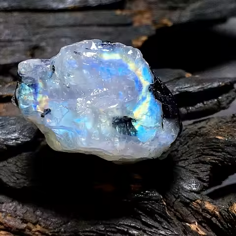 Natural Moonstone Raw Stone, A Unique Mineral Specimen for Lovers of Aromatherapy, Meditation, Yoga and Home Decor Crystal