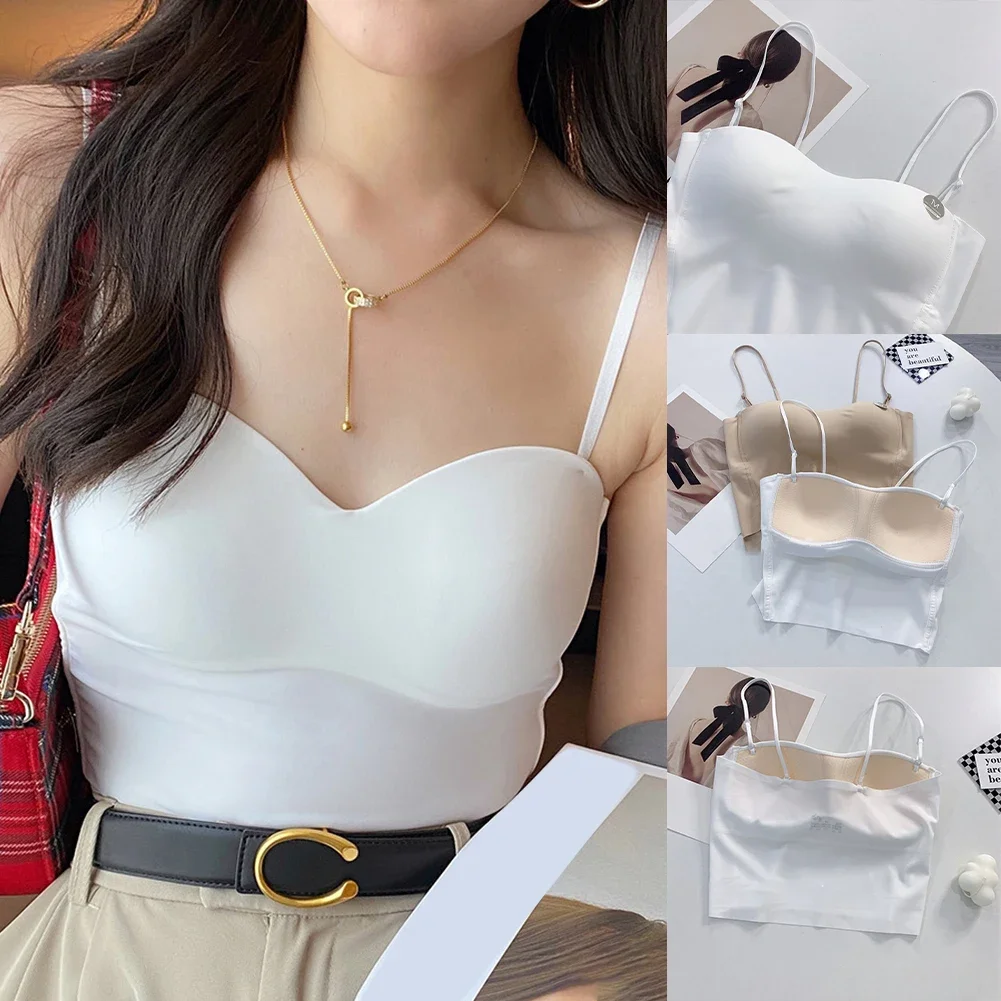 Beach Vacation Backless Camisole Solid Color Vest 4 Spandex Material 96 Nylon Material Leisure Style One Size Fits All