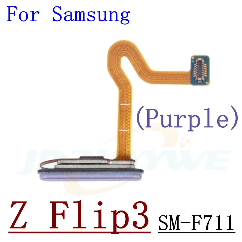 Fingerprint Sensor Scanner For Samsung Galaxy Z Flip 3 4 Flip3 5G Flip4 Touch ID Connect Home Button Flex Cable Parts