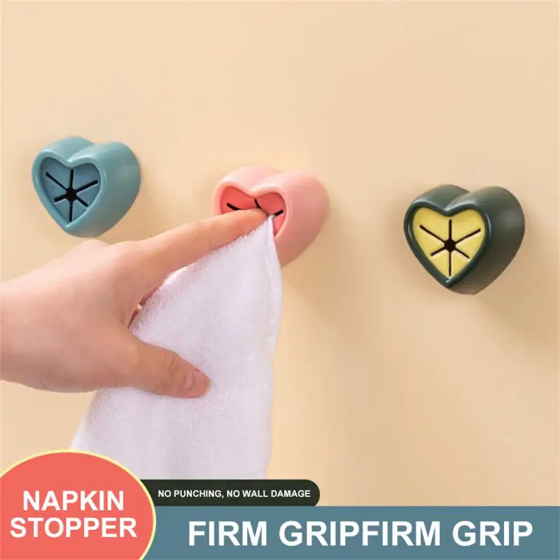 1/2PCS Kitchen Rag Towels Rag Storage Hook Waterproof Kitchen Accessories Organizer Rack Creative Love To Towel Plug Holder