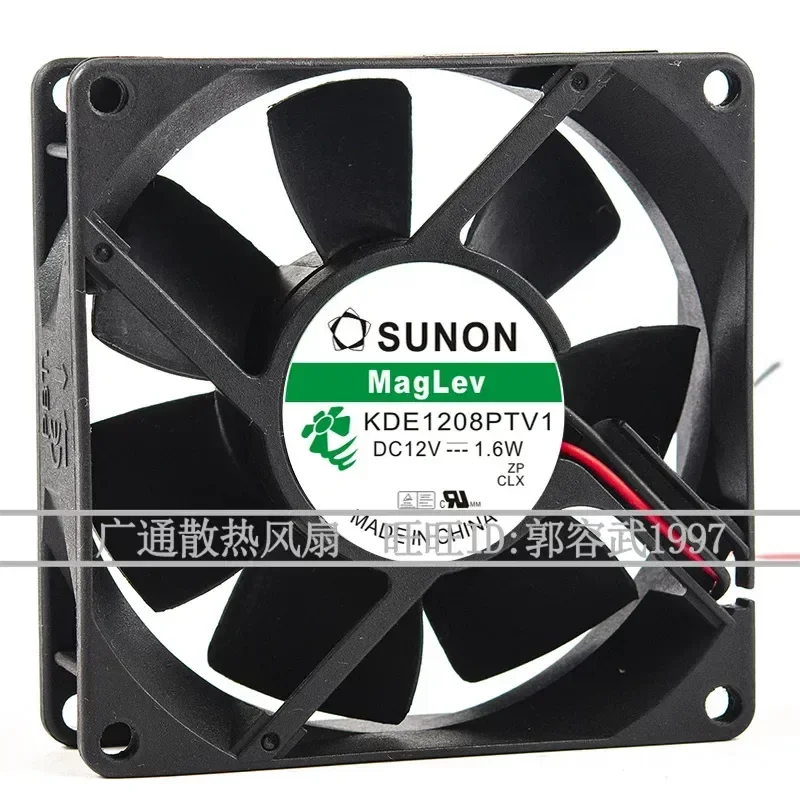 for KDE1208PTV1 for SUNON Original 8025 12V 1.9W 8CM Suspended Maglev Axial Flow Cooling Fan