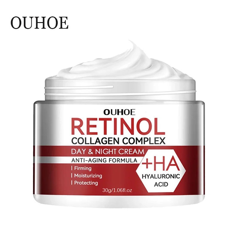 Retinol Collagen Face Cream Repairing Moisturizing Nourishing Brightening Skin Younger Facial Smooth Wrinkles Face Skin Care