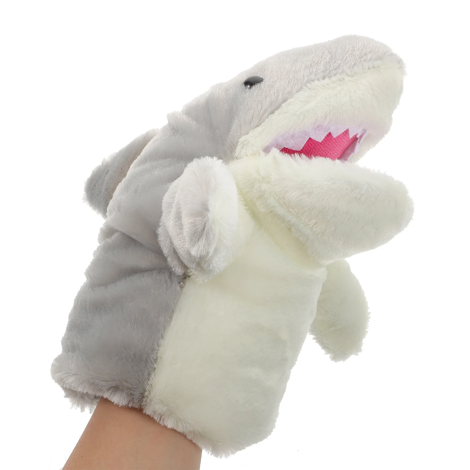 Jouet en peluche animal pour enfants, marionnette à main, requin, conte, dessin animé, roi prudent, jouets pour enfants