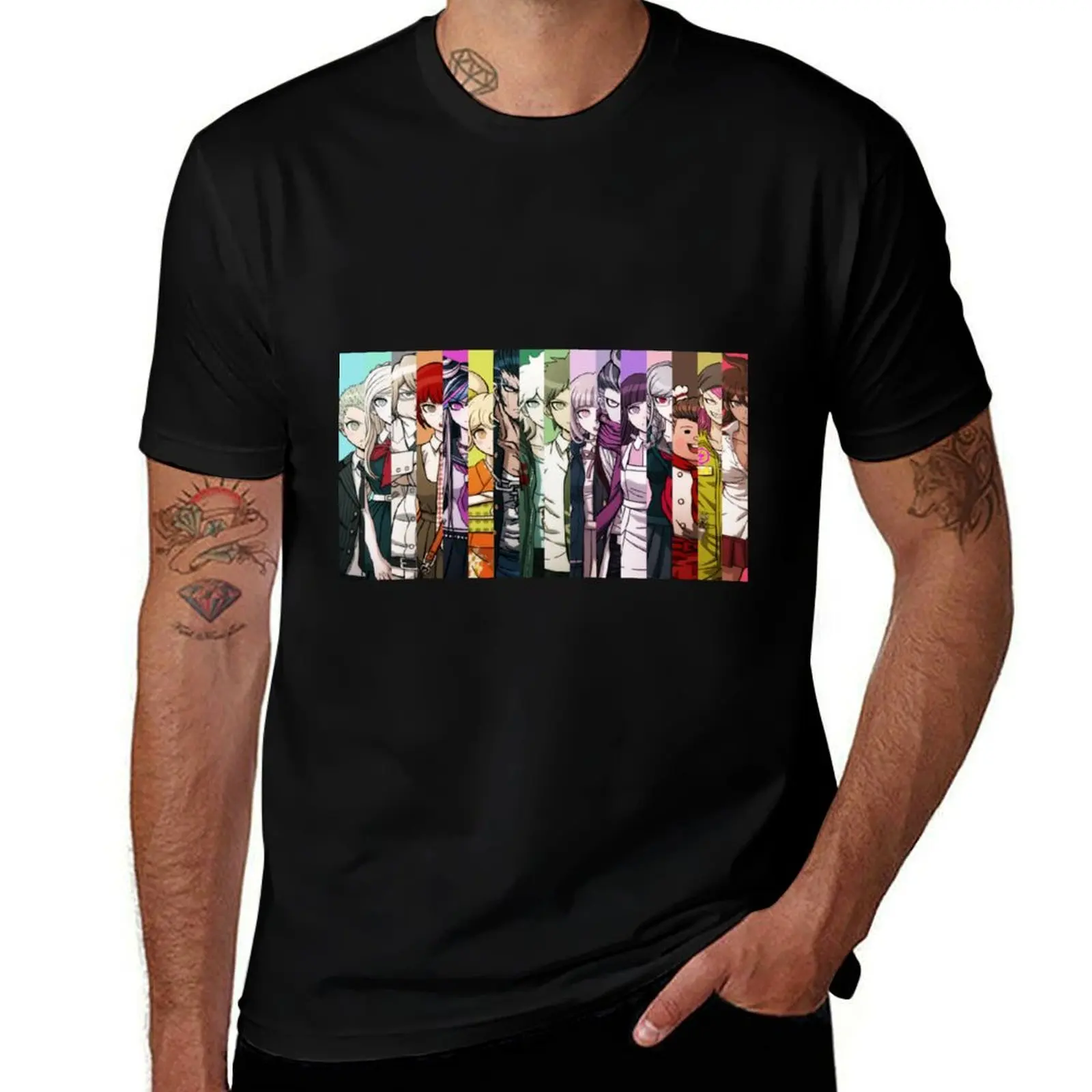 

Super Danganronpa 2 Wallpaper Gradient Version T-Shirt Plus Size Summer Casual T-Shirt
