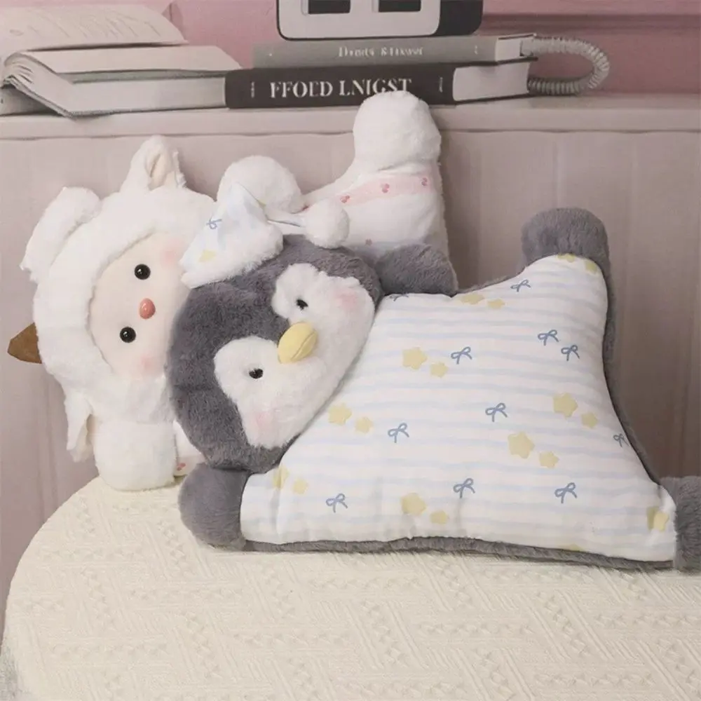 Children Gift Waist Pillow Animal Pillow Cartoon Cute Pajama Animal Stuffed Black Cat Sleeping Penguin Home Sofa
