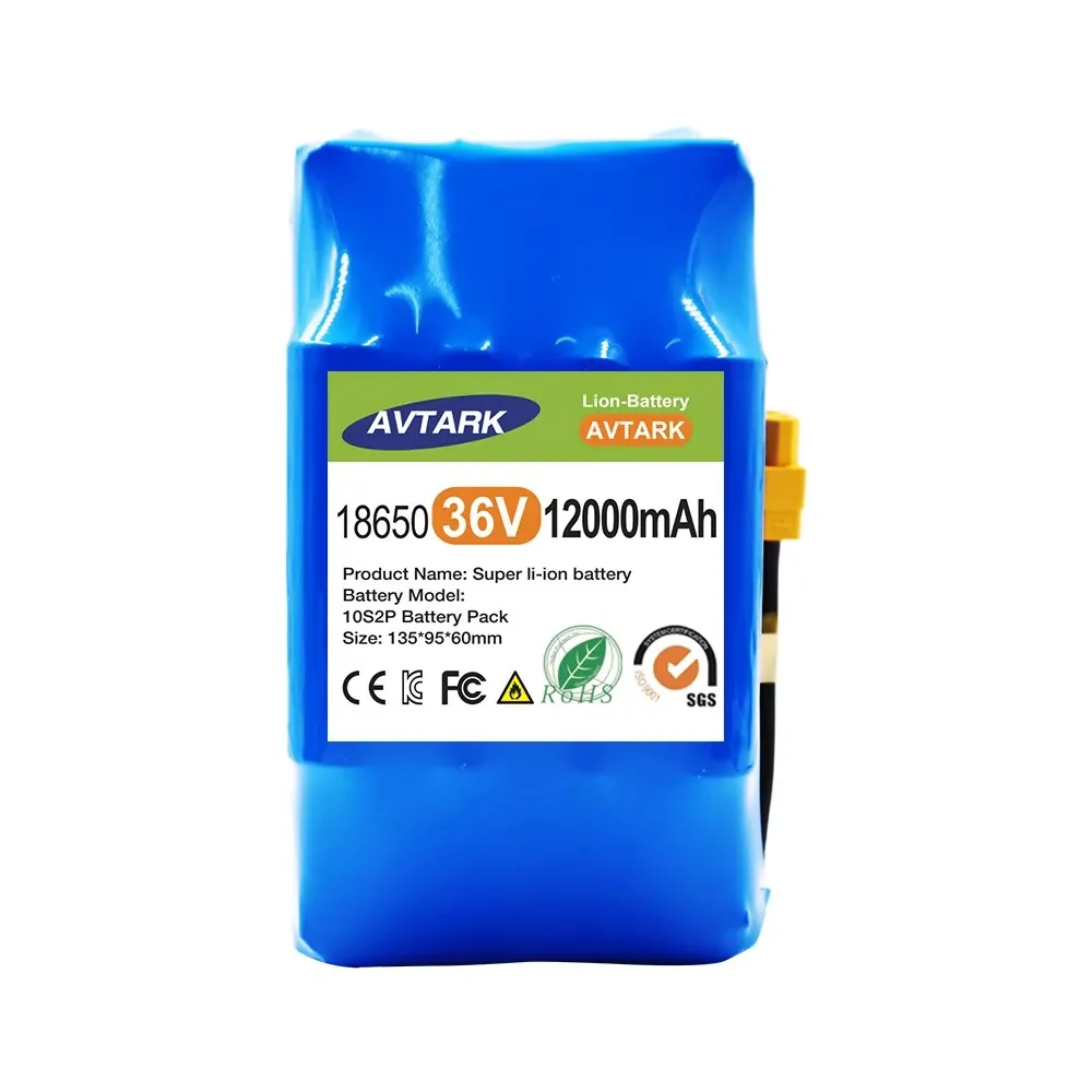 New36V 10S2P 12000mAh Lithium Battery Pack For Scooter Balance Two Wheeler Smart Twist Car Hoverboard Wheelbarrow Unicycle Batte