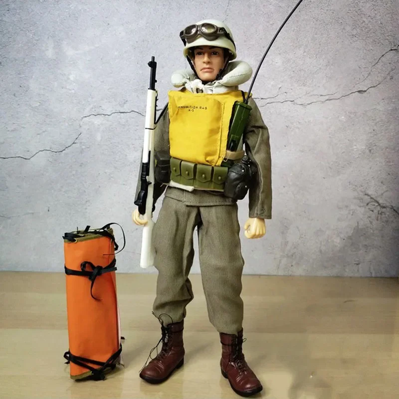 

30cm Doll WWII Normandy Landing Boat Soldier Model 1/6 Scale Male Soldier Action Figures with Clothes Head Body Weapon Scene Toy
